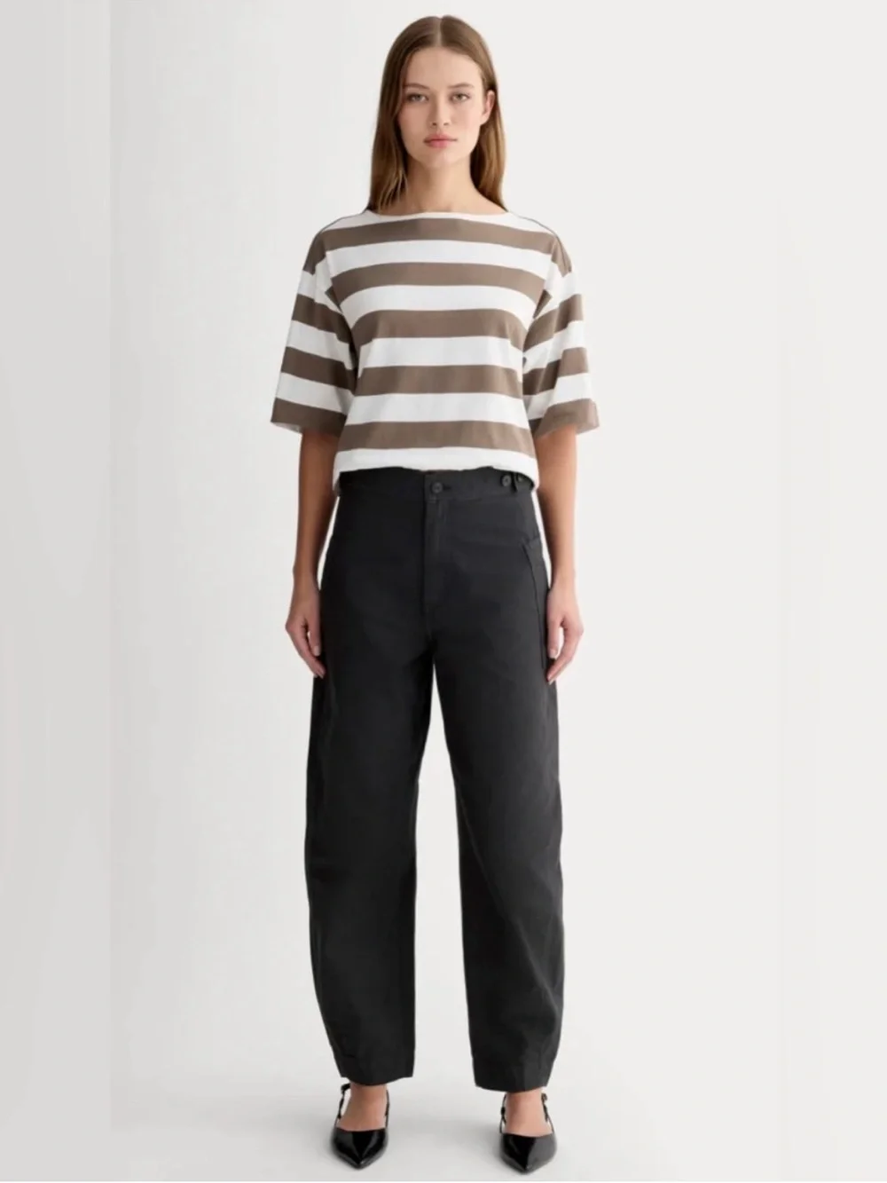 New Everlane THE FATIGUE BARREL PANT in Black Size 10